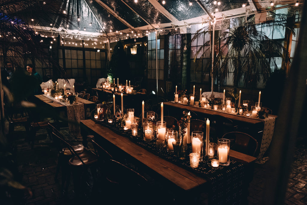 Clear tents can be a beautiful addition to an outdoor New Orleans Wedding | photo by Dark Roux