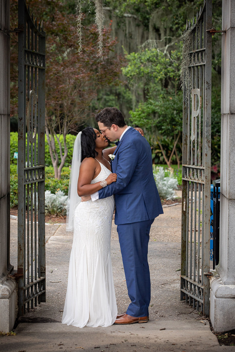 During a break in rain showers, Kiara and Michael were able to take a few photos across the street in City Park. Photo: Brian Jarreau Photography