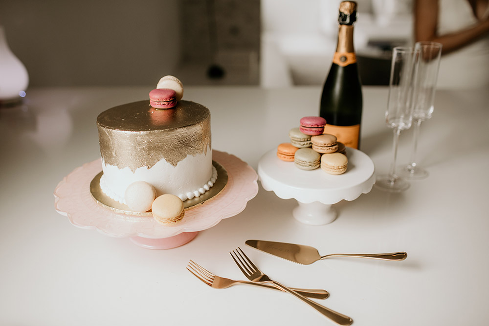 The wedding cake.