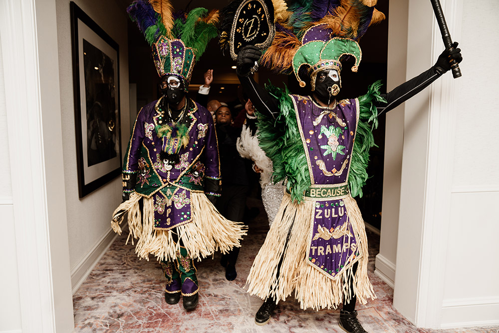 The Zulu Tramps made an appearance at Jerome and Shemia's wedding. Photo by Audie Jackson