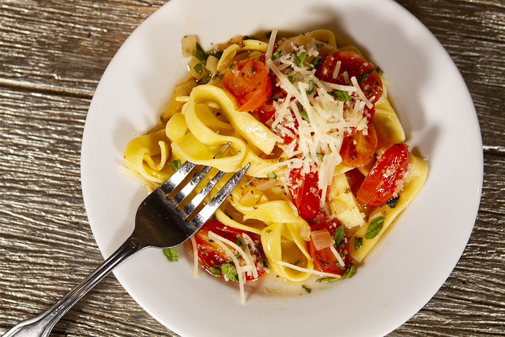 Vegetarian Fettuccine by Toulouse Gourmet Catering. Photo: Jessica Burke