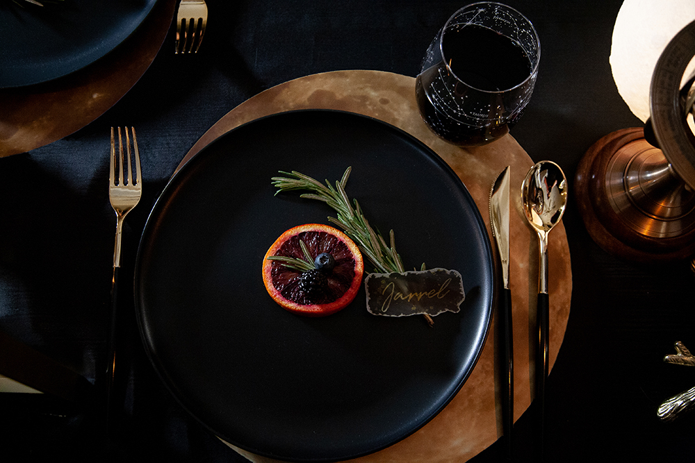 Eclipsed moon table setting