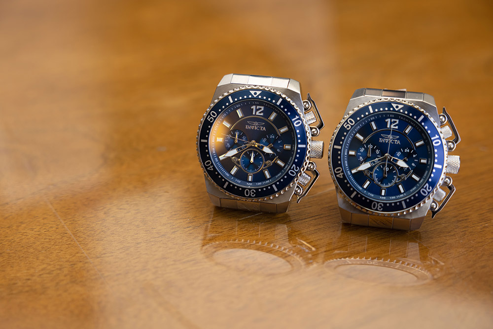 matching blue Invicta watches