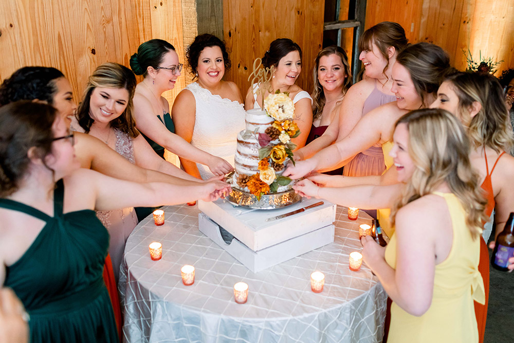 the wedding cake pull ceremony