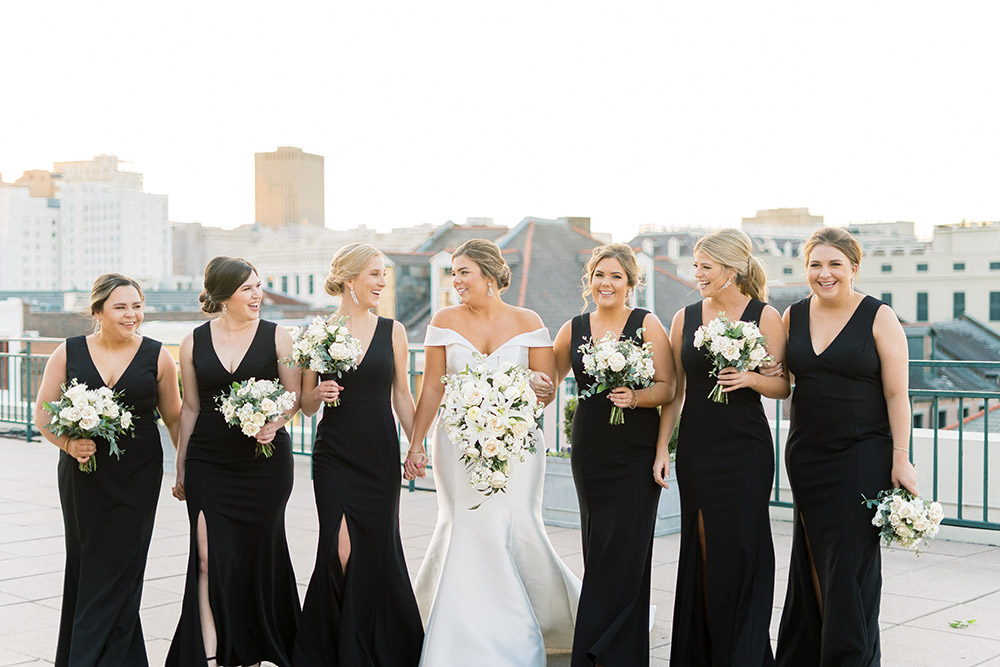 rooftop bridesmaids portraits new orleans