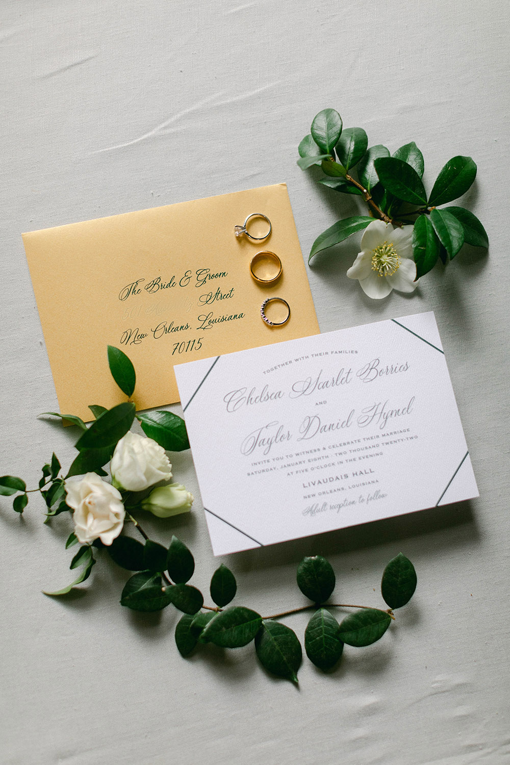 the wedding invitations with rings
