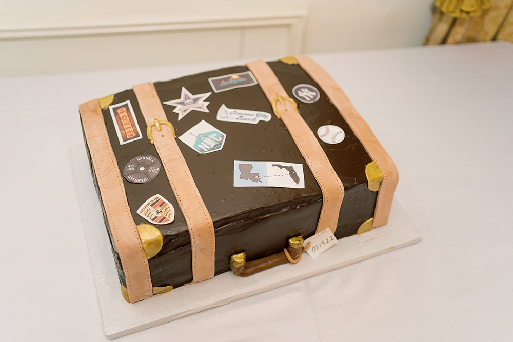 ridge's suitcase groom's cake