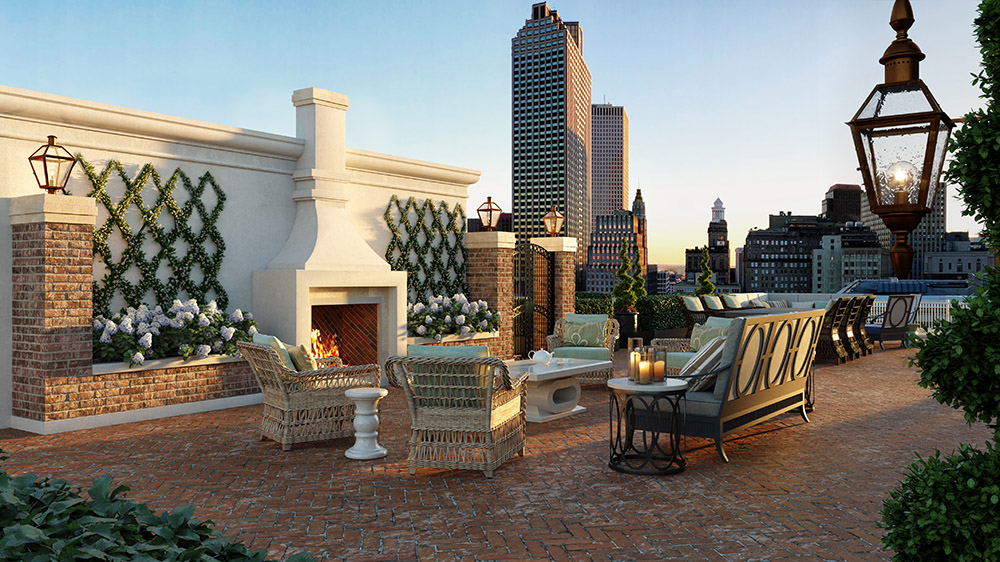 The terrace of The Residence Suite at The Ritz-Carlton, New Orleans