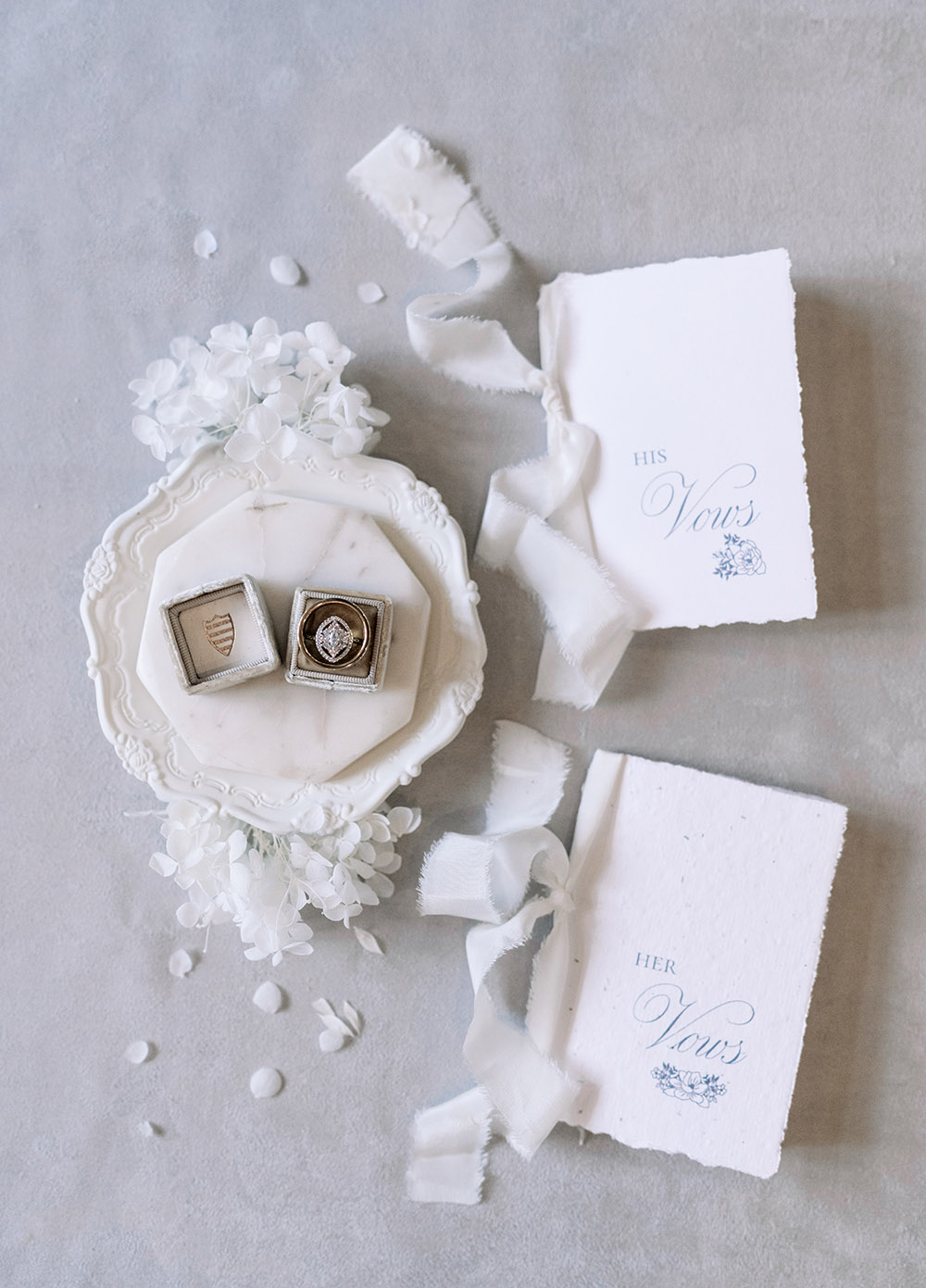 deckled edge wedding vow books by Camellia Memories