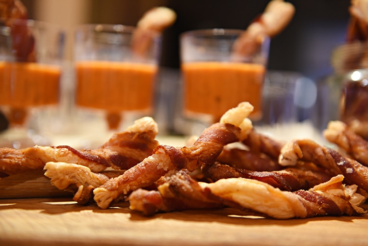 Bacon Twists with Tomato Soup Shooters by <a href=