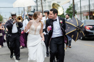 New Orleans wedding second line | photo by Studio Tran