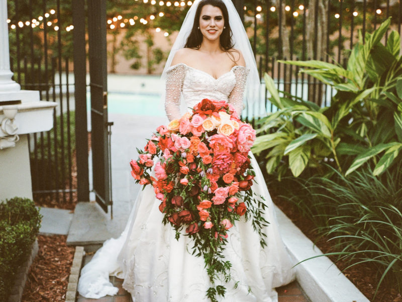 Cascading Bridal Bouquet by Mitch's Flowers | photo by A Bryan Photo