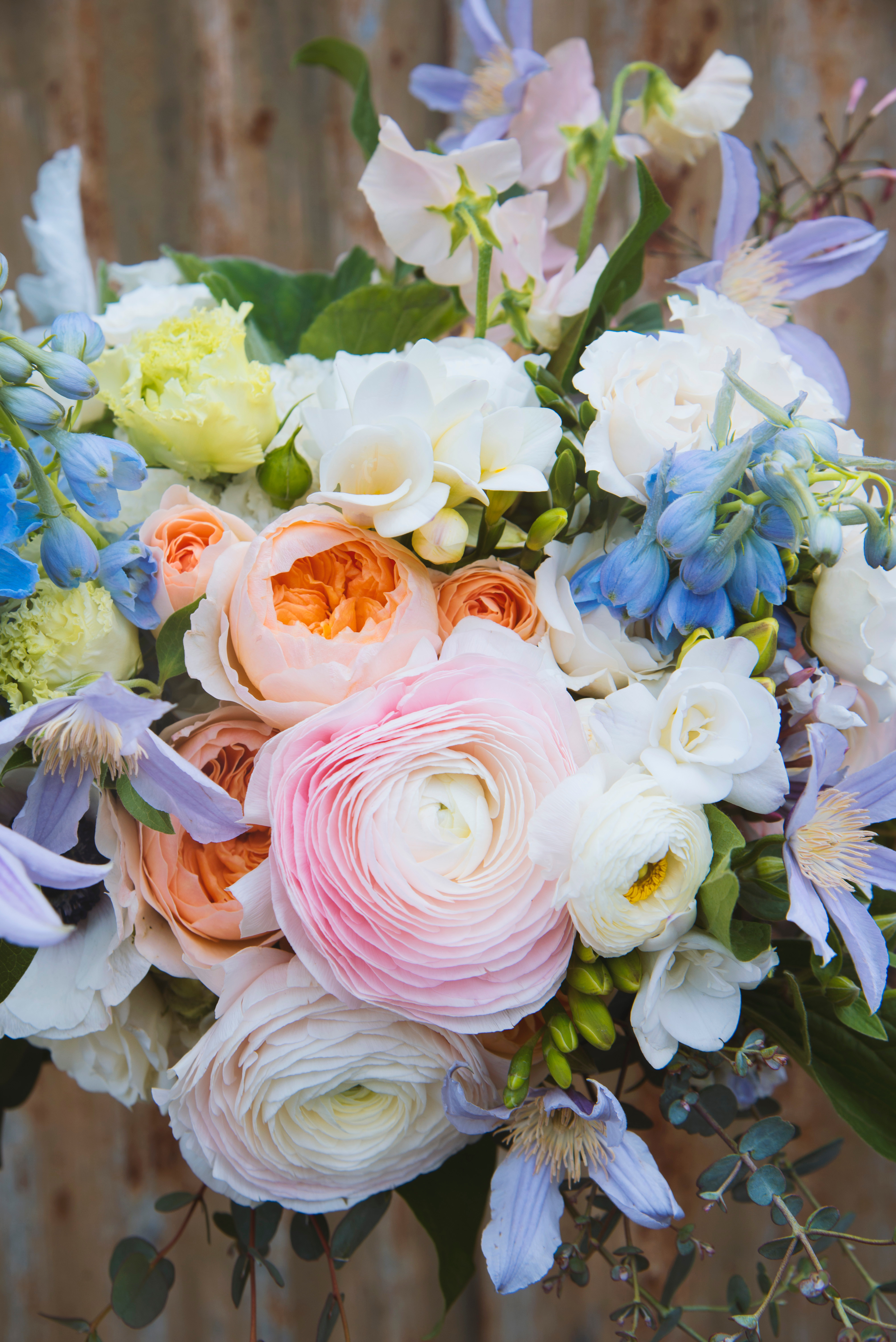 Colorful bridal bouquet by Mitch's Flowers