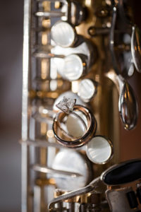 Wedding Rings On Saxophone. Photo By Brian Jarreau Photography