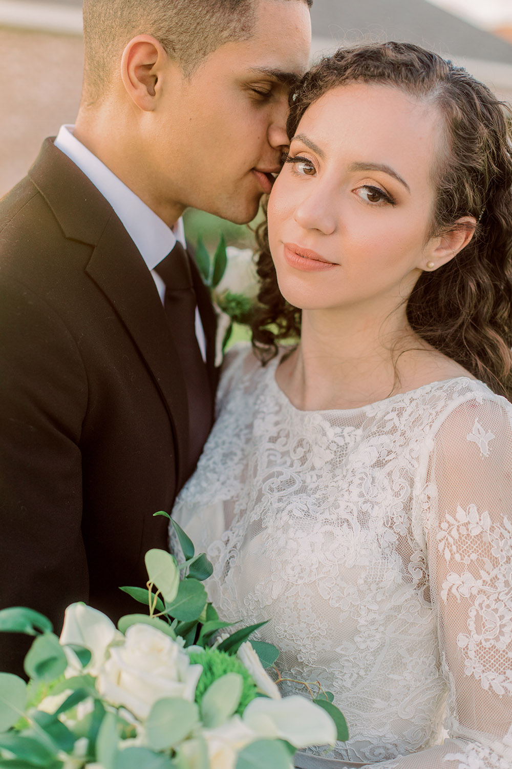 Bride and groom portrait. Photo: Ashley Kristen Photography
