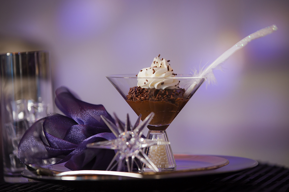 chocolate mousse wedding dessert