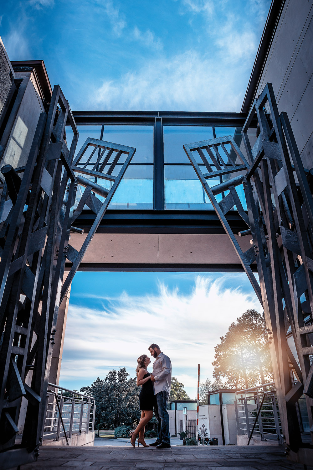 Engagement photo at New Orleans Museum of Art
