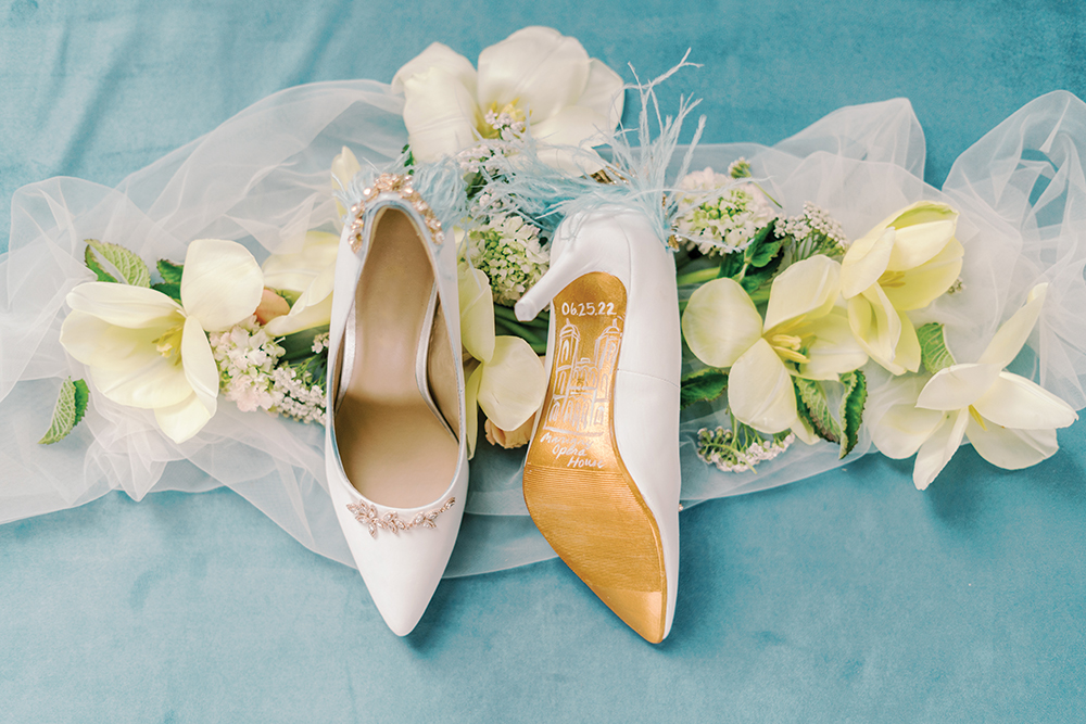 Hand Painted wedding shoes by Pappion Artistry