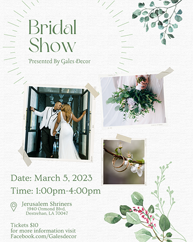Bridal Show presented by Gales Decor March 5, 2023