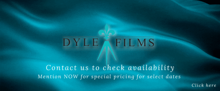 Contact Dyle Films to check date availability for your wedding video | Mention NOW for special pricing for select wedding dates